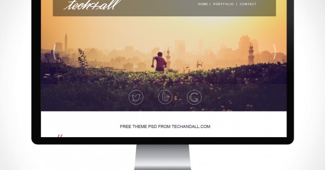 One Page Portfolio Psd Template