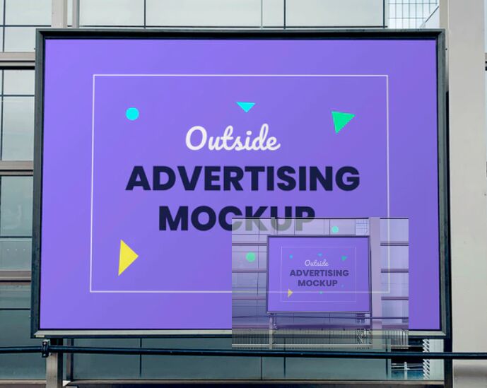 Outdoor Advertising Panel PSD Mockup