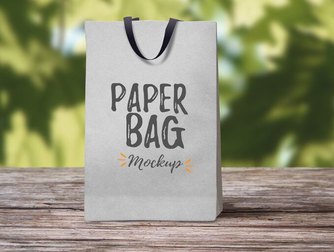 Paper Bag Mockup Freebie