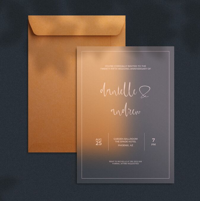 Paper Invitation Card Mockup