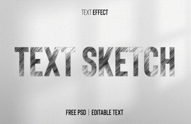 Pencil Sketch Text Effect Template