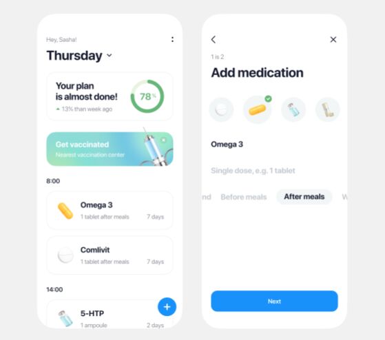 Pills Tracker App UI Figma