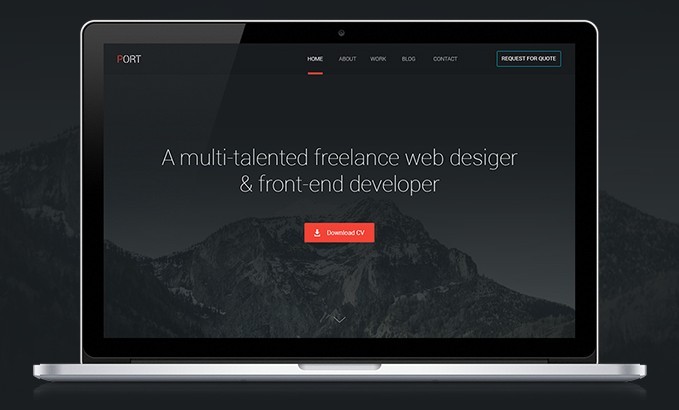 PORT- Free One-page PSD-template