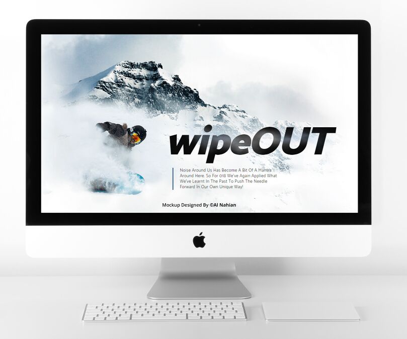 Pretty Clean iMac Mockup PSD