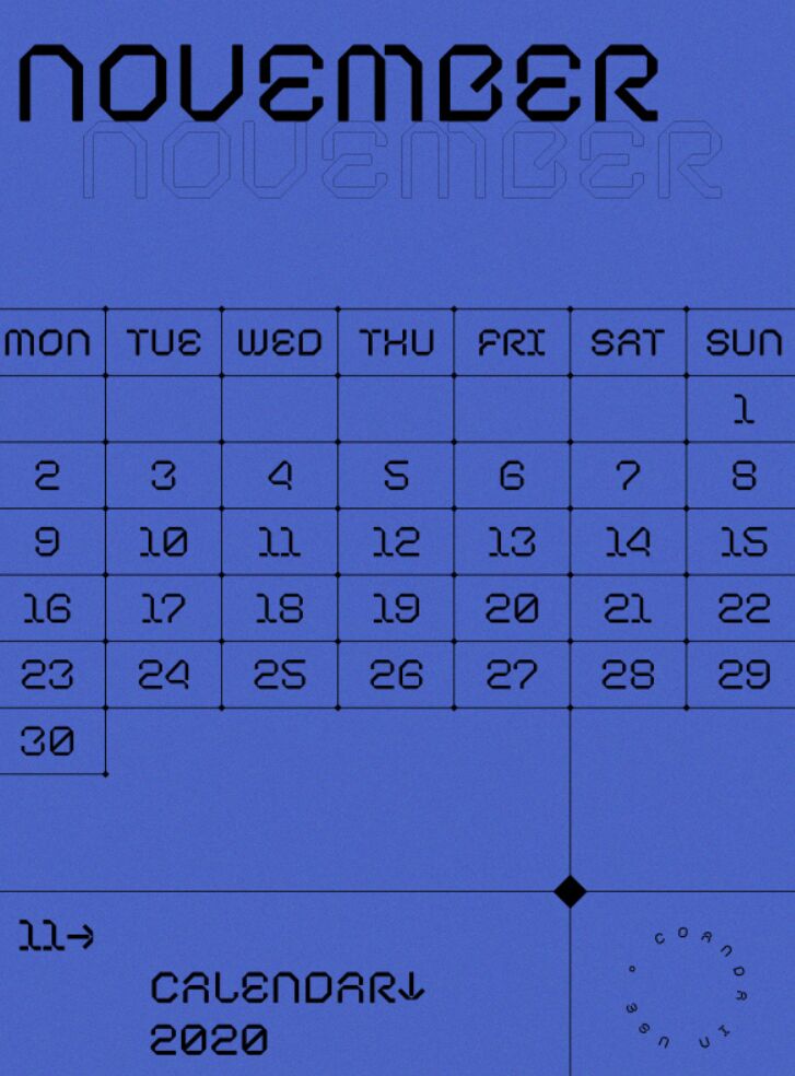 Pretty PDF Calendar 2020