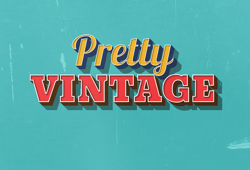 Pretty Vintage Text Effect