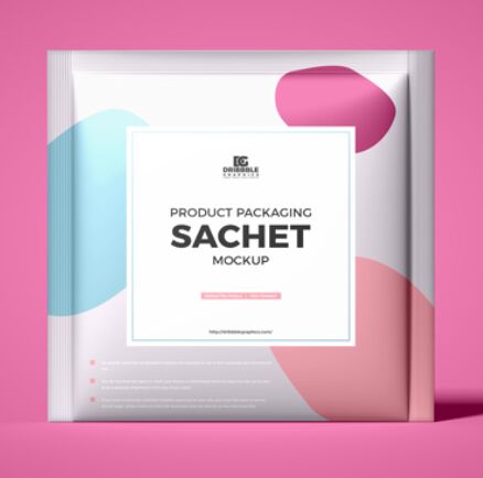 Product Packaging Sachet Mockup