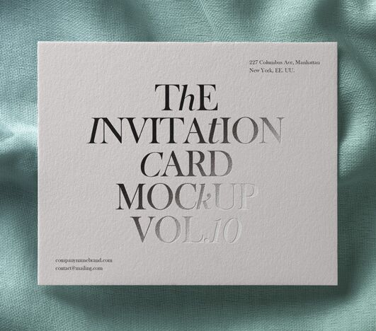 Psd Invitation Card Mockup Vol10
