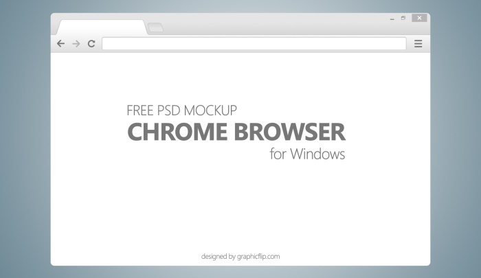 PSD Mockup for Chrome Browser on Windows