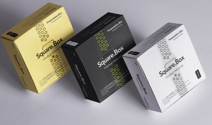 Psd Square Boxes Packaging Mockup 2