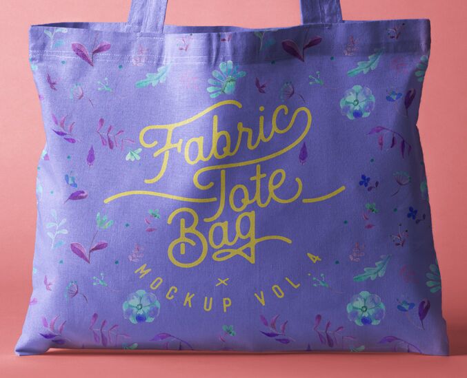 Psd Tote Bag Fabric Mockup Vol4