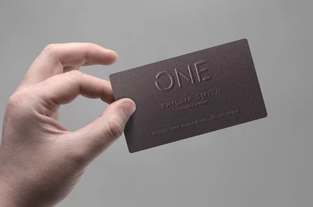 Realistic Business Card In Hand Mockup