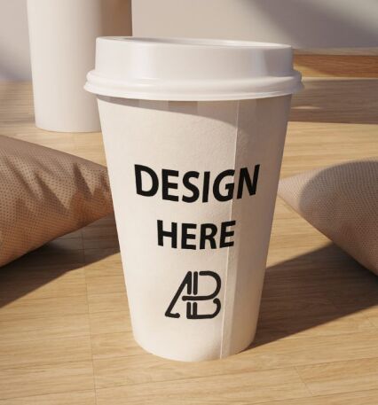 REALISTIC COFFEE CUP MOCKUP