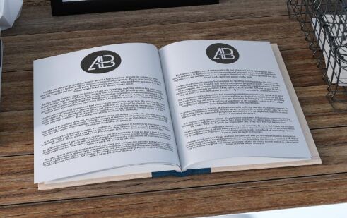 REALISTIC OPEN BOOK MOCKUP