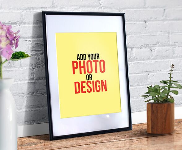 Realistic Photo Frame Mockup PSD