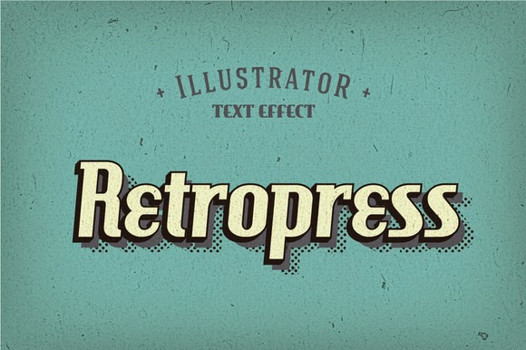 Retropress Illustrator Text Effects Free Download