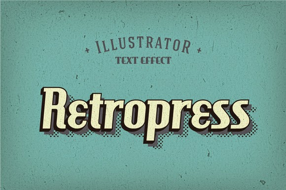 Retropress Illustrator Text Effects Free Download