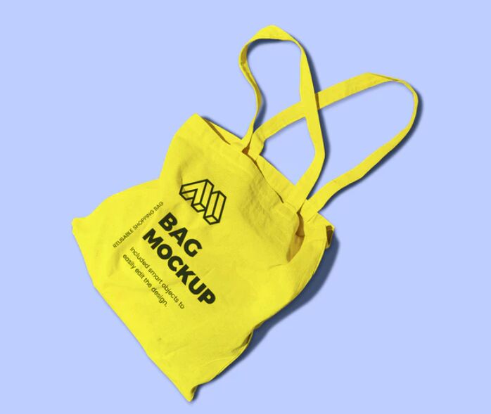 Reusable Bag Top View Mockup