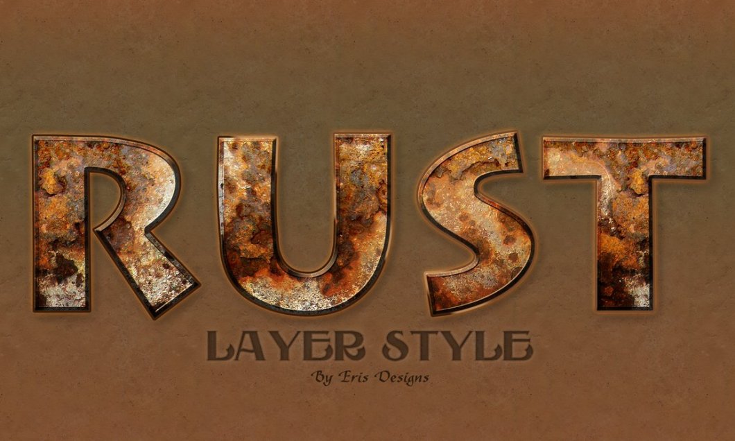 Rust Text Style PSD