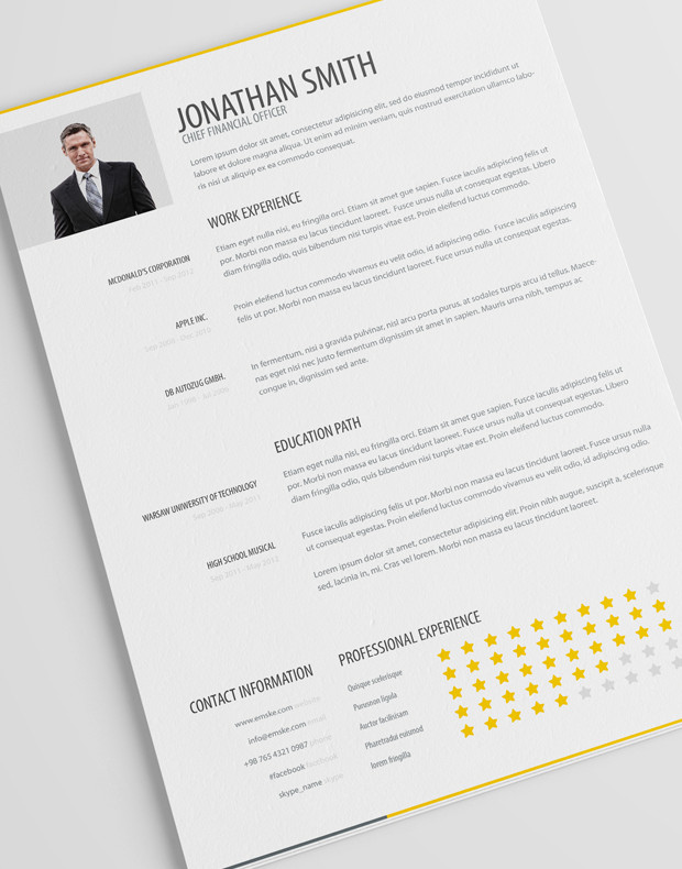 Simple Resume Template Vol. 1