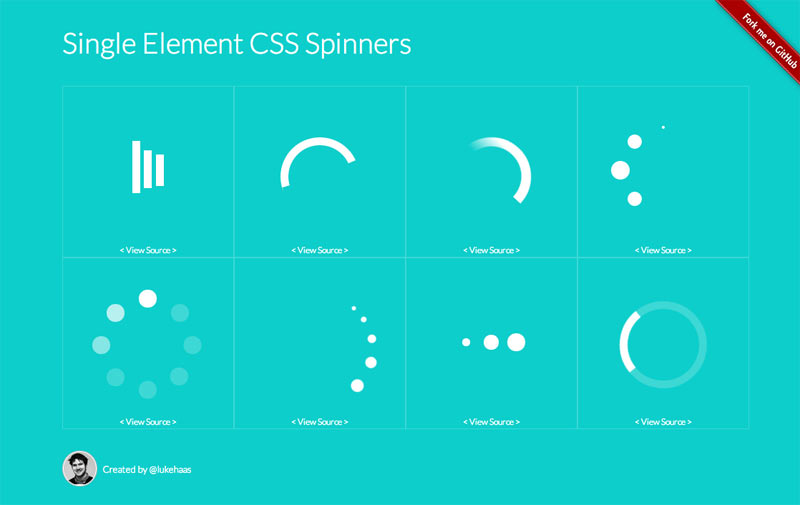 Single Element CSS Spinners