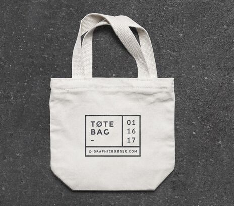 Small Canvas Tote Bag MockUp