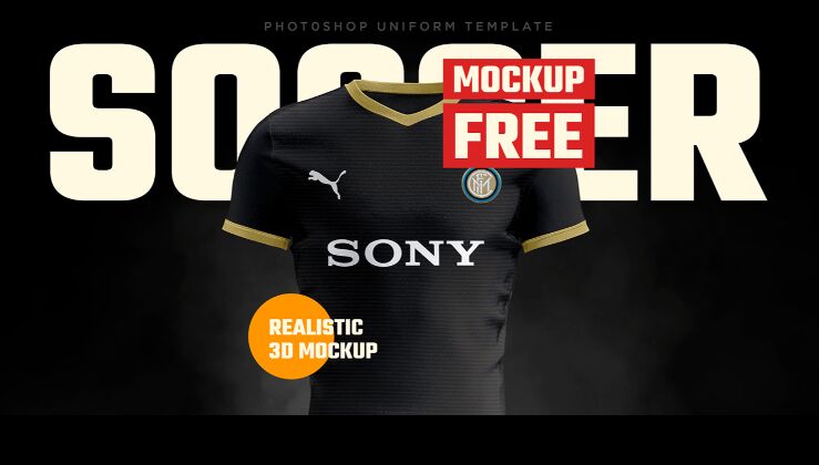 Soccer Jersey PSD Mockup FREE