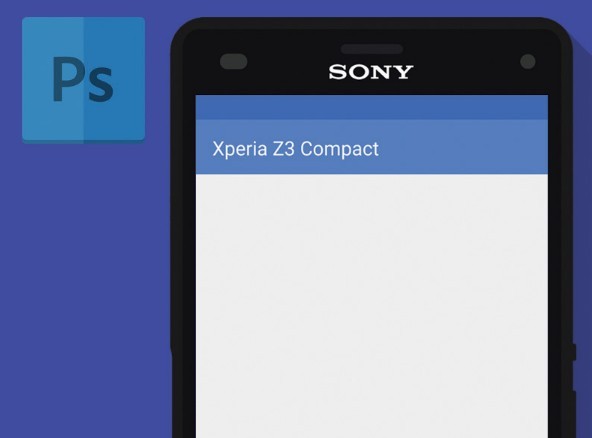 Sony Xperia Z3 Compact Flat Mockup