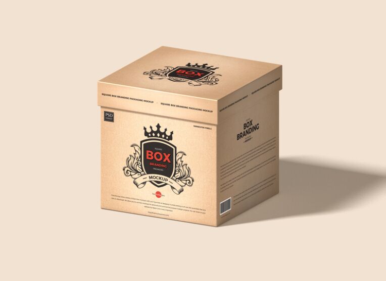 Square Box Branding Packaging Mockup