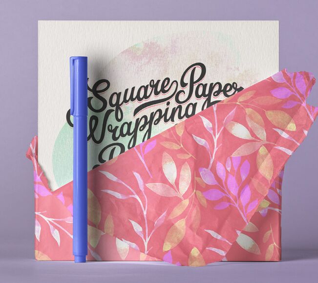 Square Psd Invitation Card Paper Wrap-min