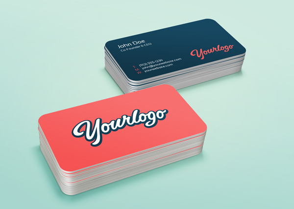 Stack Business Card MockUp