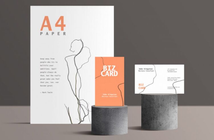 Standing Branding Stationery Mockup