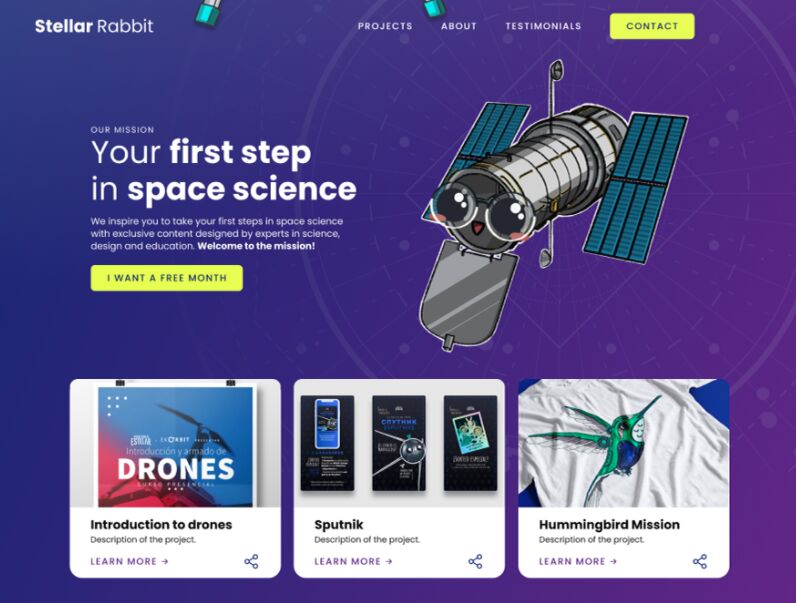 Stellar Rabbit Landing Page