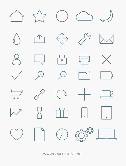 Stylized Minimalist Icon Collection