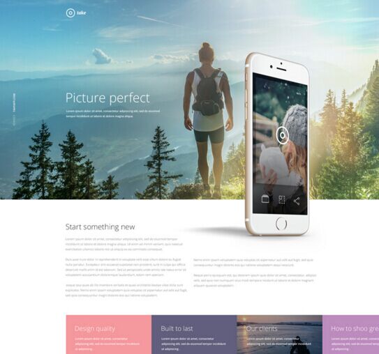 'Take' a free mobile app landing page PSD template