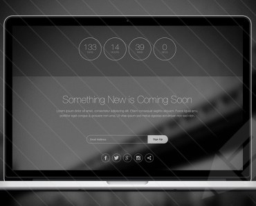 Thin HTML5 Coming Soon Template