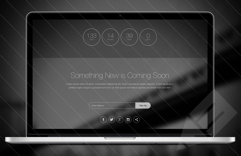 Thin HTML5 Coming Soon Template