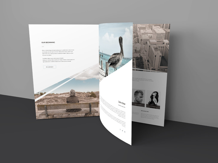 Three Page Brochure Mockup