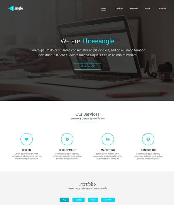 Threeangle - Landing Page Template