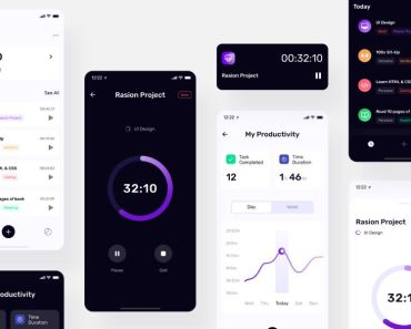 Time Tracker UI Kit Figma