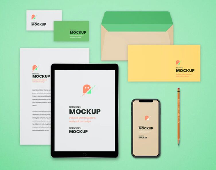 Top View Branding Mockup