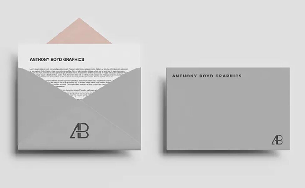 Top View Envelope Mockup