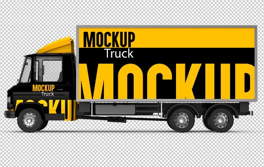 Truck 3D Mockup PSD