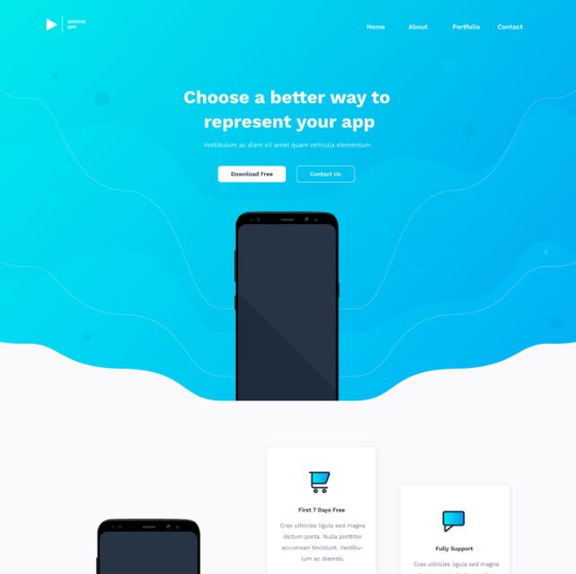 Vibo PSD Landing Page Template