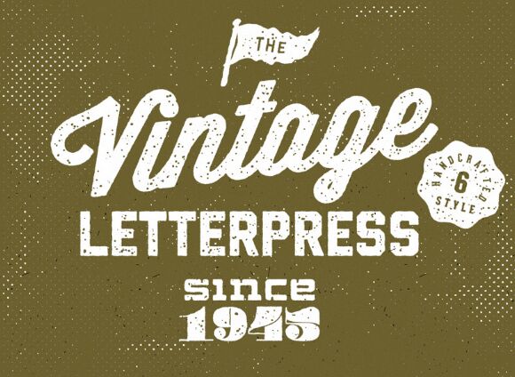 Vintage Letterpress Text Effects