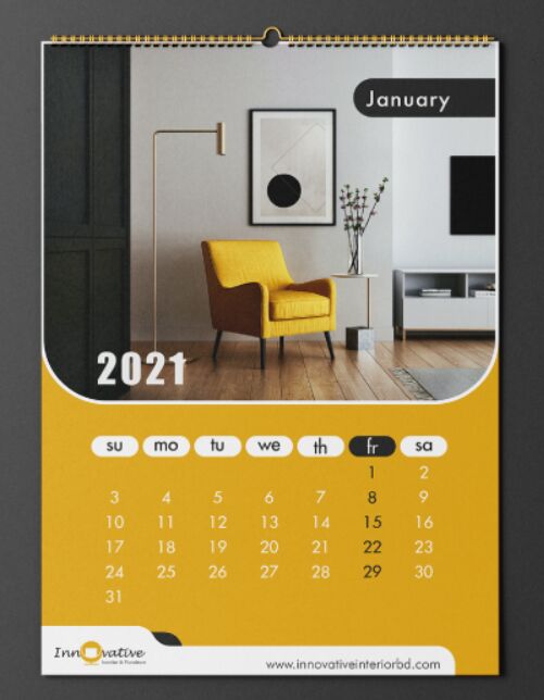 Wall Calendar Template 2021