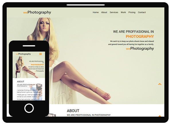 We Photography Responsive Bootstrap Template Free