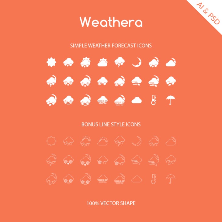 Weathera - Simple Weather Icons