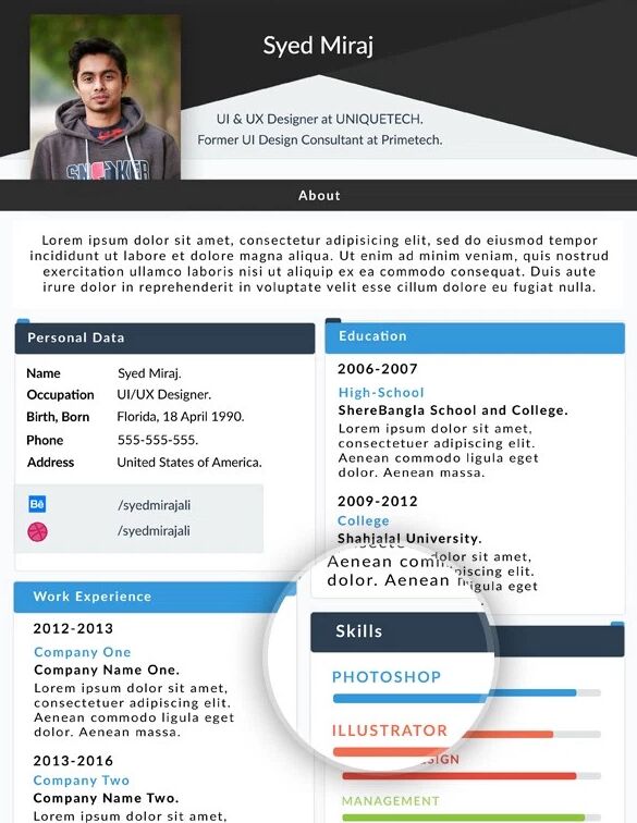 Web Resume Template