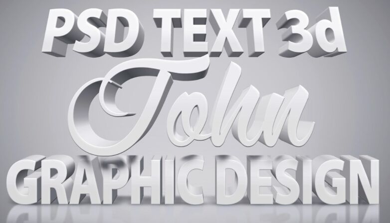 White 3D Text Effect